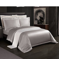 Thumbnail for Solid Color Cotton Quilt Cover - Four - piece Bedding Set - Casatrail.com