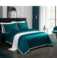 Thumbnail for Solid Color Cotton Quilt Cover - Four - piece Bedding Set - Casatrail.com