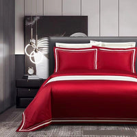Thumbnail for Solid Color Cotton Quilt Cover - Four - piece Bedding Set - Casatrail.com