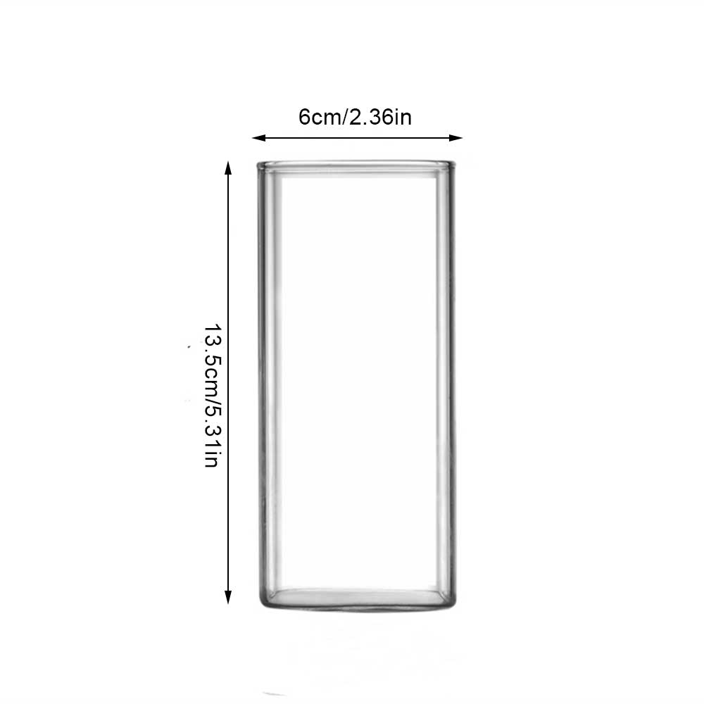 Square Simple Glass Cup - Transparent - Casatrail.com