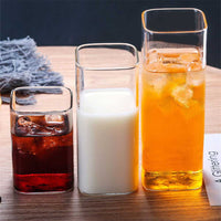 Thumbnail for Square Simple Glass Cup - Transparent - Casatrail.com