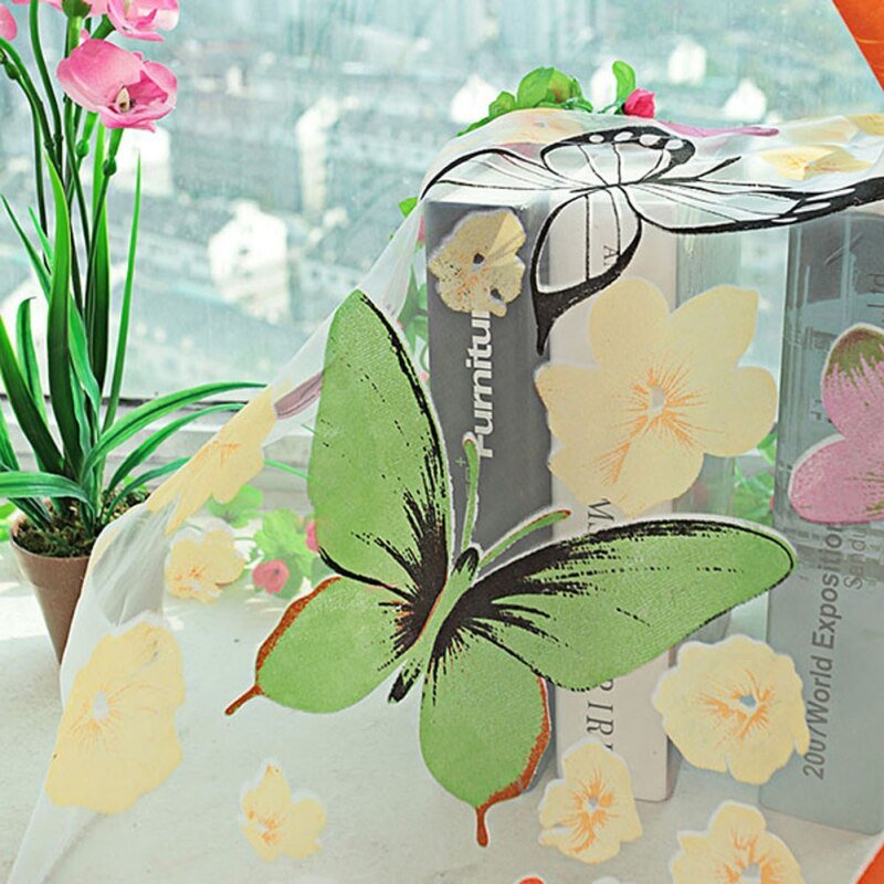 Tulle Curtain - Romantic Butterfly Pattern - Casatrail.com