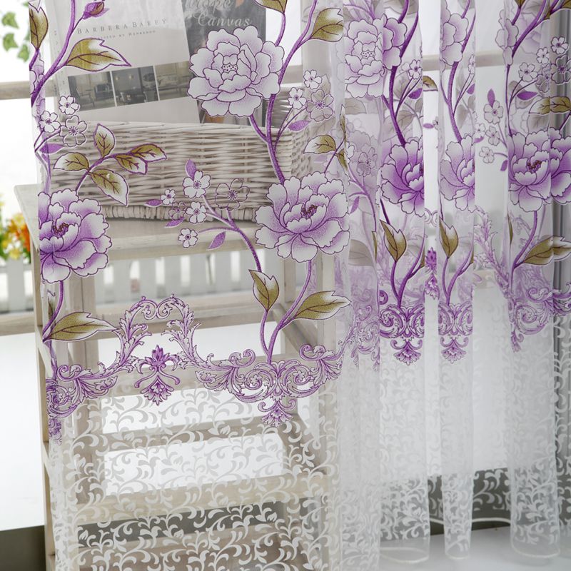 Tulle Curtain - Romantic Butterfly Pattern - Casatrail.com