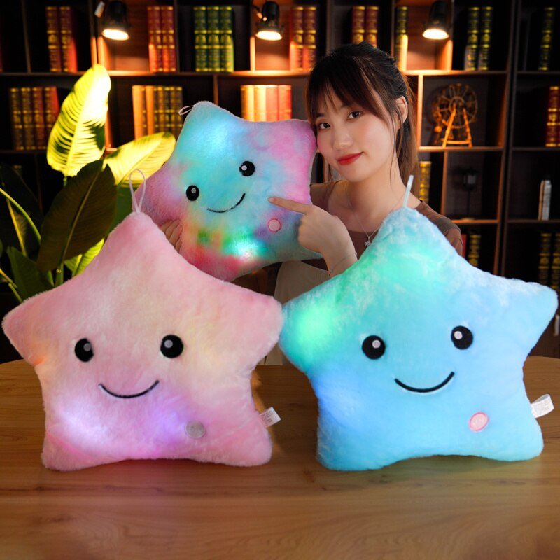 Vibrant LED Star Pillow - Soft and Colorful - Casatrail.com