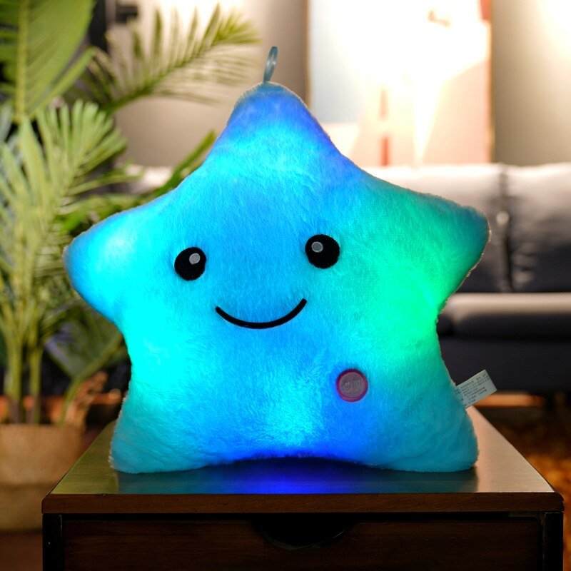 Vibrant LED Star Pillow - Soft and Colorful - Casatrail.com