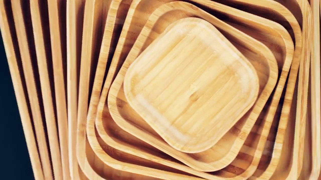 Bamboo Round Plate For pizza / Barbecue / Steak