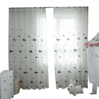 Thumbnail for Whale Voile Curtains for Kids Bedroom - Casatrail.com