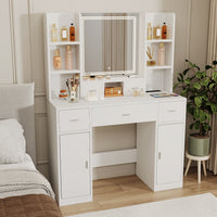 Thumbnail for Smart Mirror Dressing Table With Drawers And Storage Cabinet