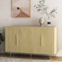 Thumbnail for Wood Modern Buffet Cabinet With Storage & Adjustable Shelves