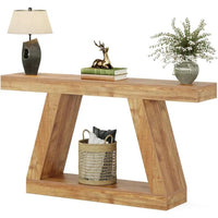 Thumbnail for 55-Inch Rustic Sofa Table With Storage
