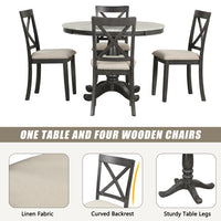 Thumbnail for 5 Pieces Dining Table And Chairs Set