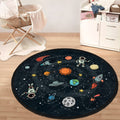 Universe Patterned Kids Room Rug,