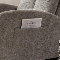 Thumbnail for Accent Rocking Chair With Footrest & High Back Rubber Wood Rocking Legs