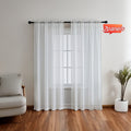 White Transparent Light Filtering Curtains