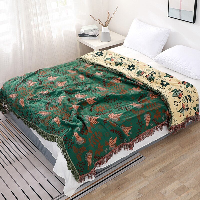 100% Cotton Muslin Summer Throw Blanket - Casatrail.com