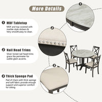 Thumbnail for 5 Pieces Dining Table And Chairs Set