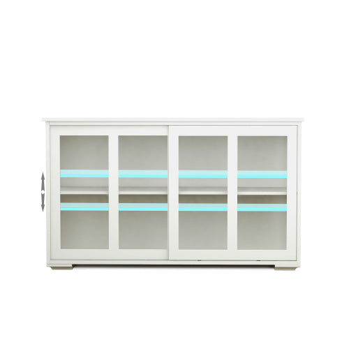 Kitchen Storage Cabinet With Glass Door