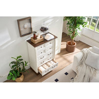 Thumbnail for 7 Drawer Dresser Chest For Bedroom With Wooden Base And Riser Trim