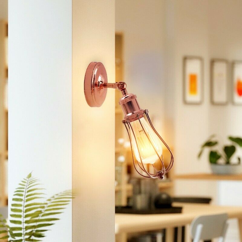 Retro Rose Gold Wall Lamp