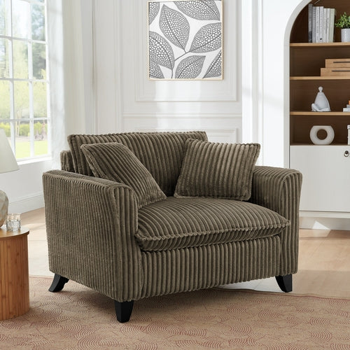 Comfortable single-person sofa chair with a backrest