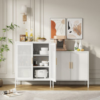 Thumbnail for Metal Storage Cabinet With 2 Doors And 2 Adjustable Shelves