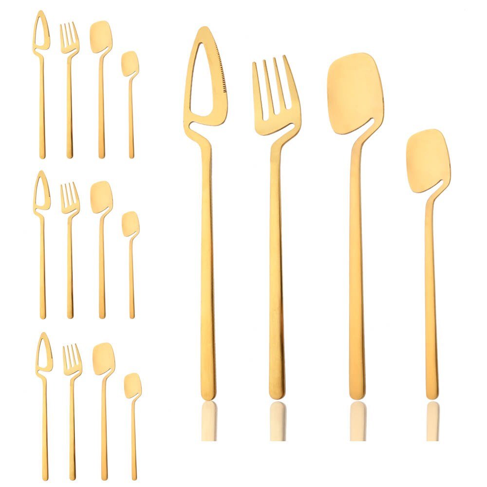 16 Pcs Unique Style Stainless Steel Cutlery Set - Casatrail.com