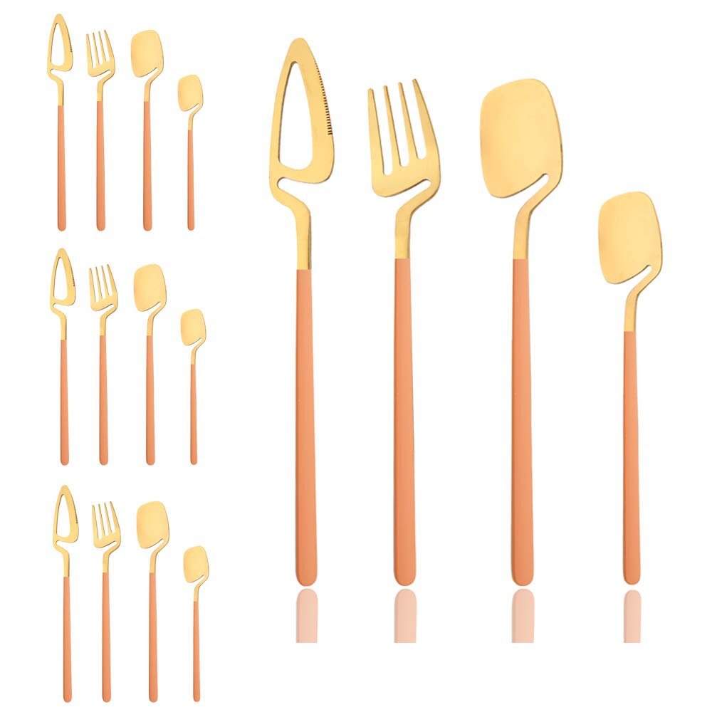 16 Pcs Unique Style Stainless Steel Cutlery Set - Casatrail.com