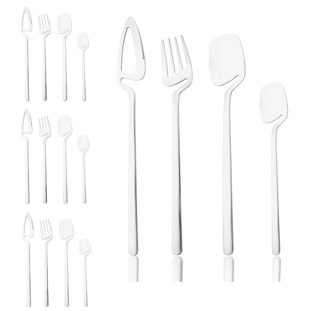 16 Pcs Unique Style Stainless Steel Cutlery Set - Casatrail.com