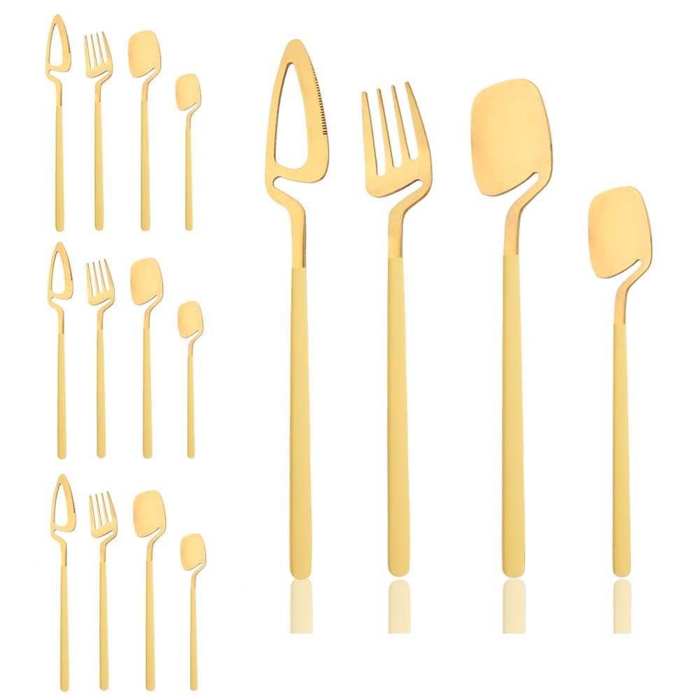 16 Pcs Unique Style Stainless Steel Cutlery Set - Casatrail.com