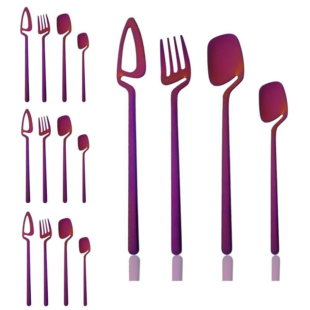 16 Pcs Unique Style Stainless Steel Cutlery Set - Casatrail.com