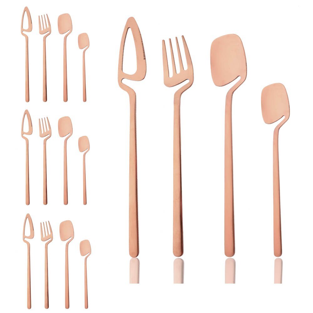 16 Pcs Unique Style Stainless Steel Cutlery Set - Casatrail.com