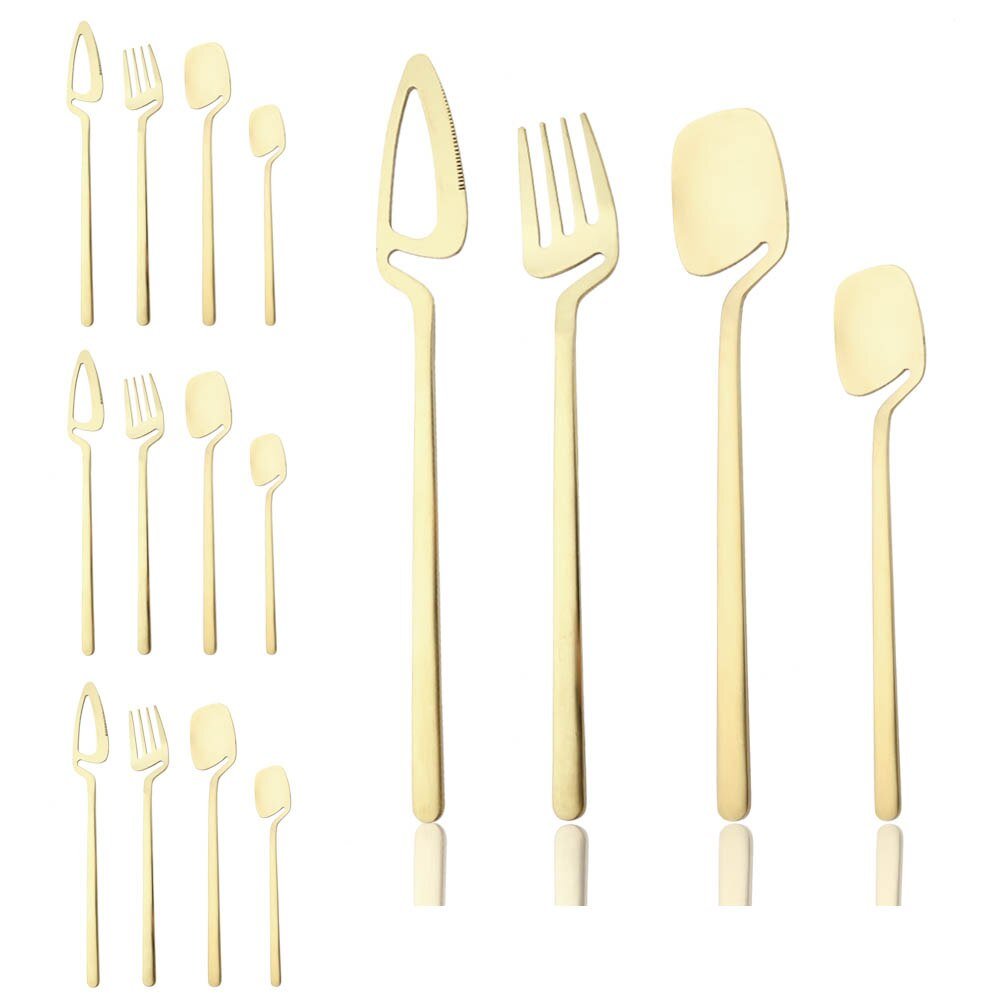 16 Pcs Unique Style Stainless Steel Cutlery Set - Casatrail.com
