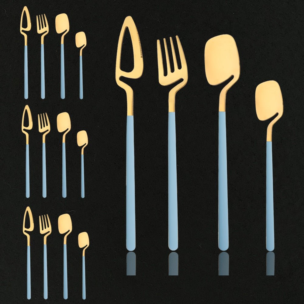 16 Pcs Unique Style Stainless Steel Cutlery Set - Casatrail.com