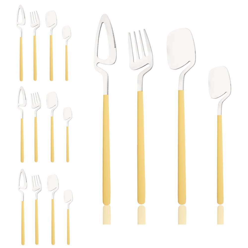 16 Pcs Unique Style Stainless Steel Cutlery Set - Casatrail.com