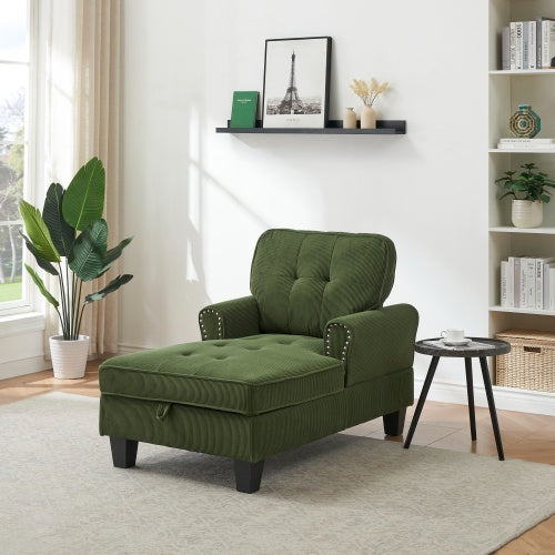 Upholstered Lounge Chair For Bedroom Living Room With Rivets