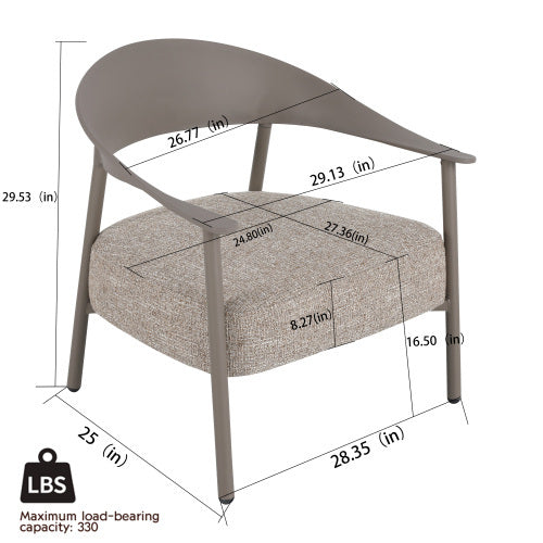 Modern 2 Piece Accent Chair Set With Coffee Table