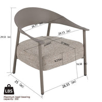 Thumbnail for Modern 2 Piece Accent Chair Set With Coffee Table