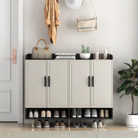 Thumbnail for Sideboard Cabinet With 4 Doors & Adjustable Shelves