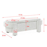 Thumbnail for Linen Fabric Upholstered Bench with Large Storage Space