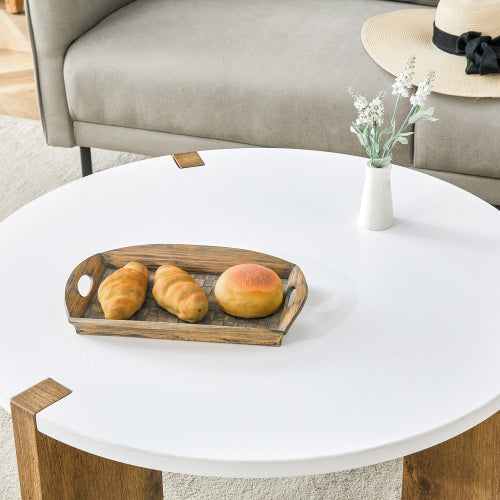 Minimalist Circular MDF Material Coffee Table