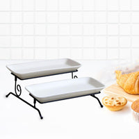 Thumbnail for 2 Layer Serving Platter for Buffet and Desserts - Casatrail.com