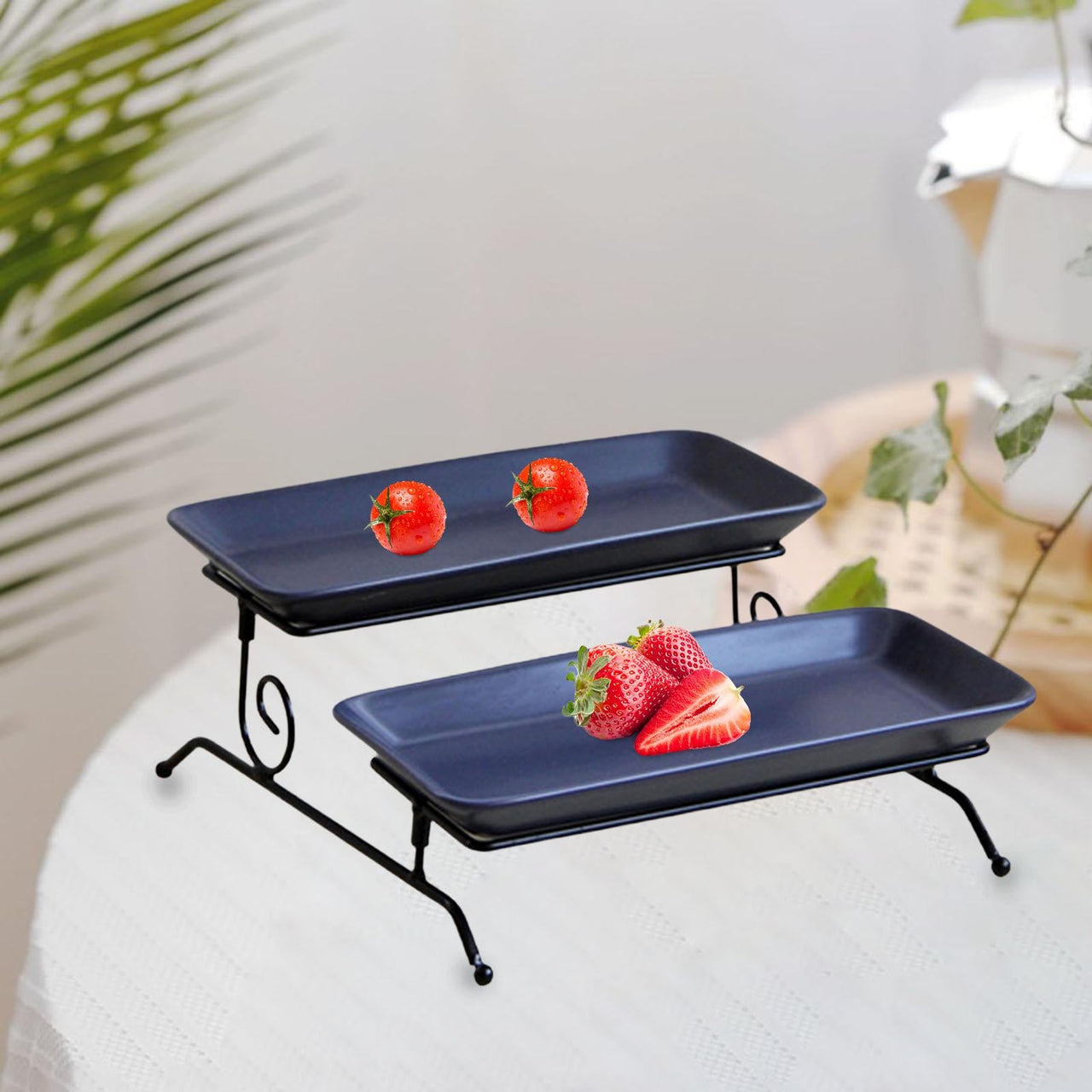 2 Layer Serving Platter for Buffet and Desserts - Casatrail.com
