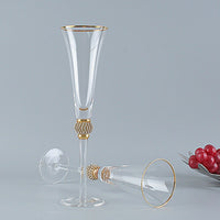Thumbnail for 2 Pcs Crystal Diamond Wedding Champagne Glass Cup - Casatrail.com