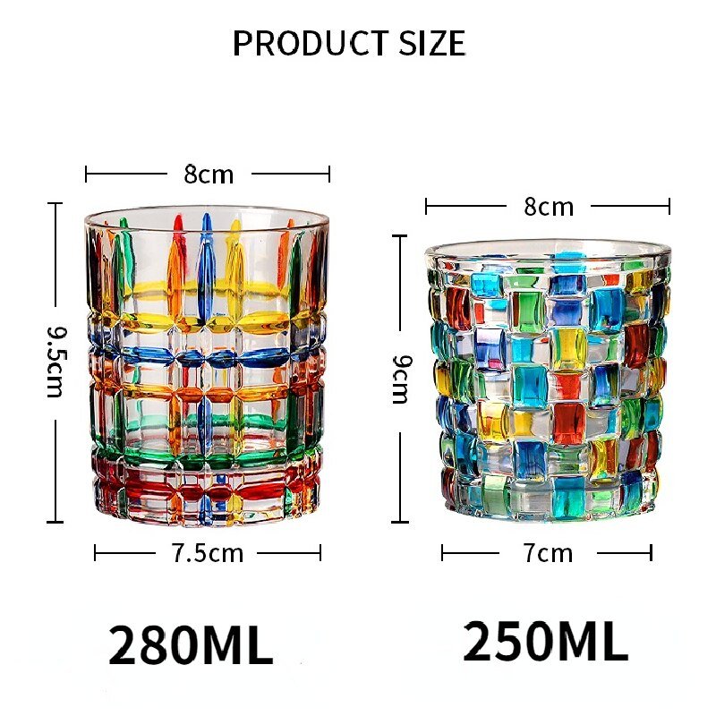 2 Pcs Italy Zecchin Design Crystal Whiskey Cups - Casatrail.com