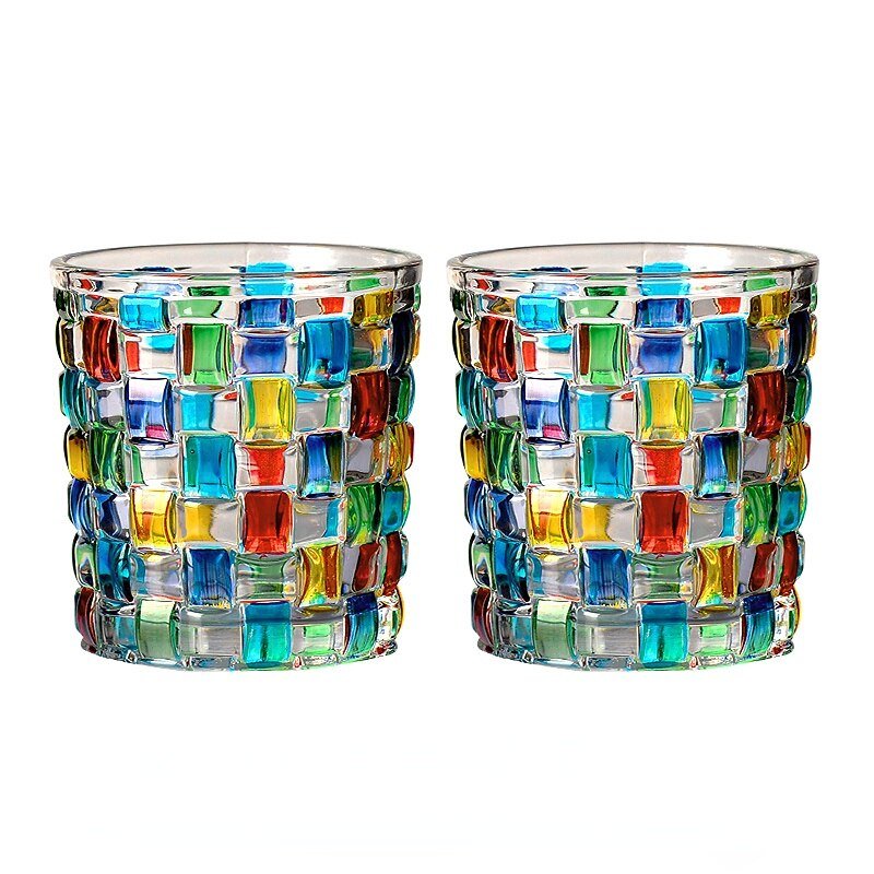 2 Pcs Italy Zecchin Design Crystal Whiskey Cups - Casatrail.com