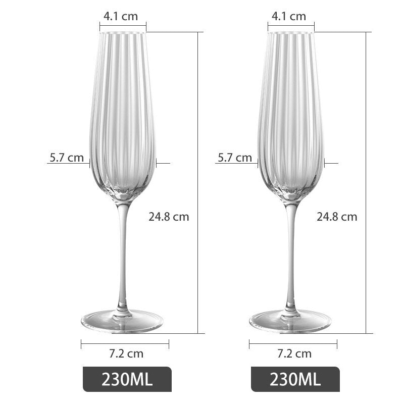 2 Pieces Elegant Champagne Glasses - Casatrail.com