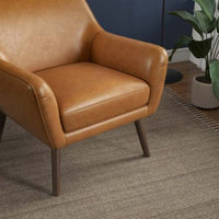 Thumbnail for Panom Tan Leather Lounge Chair