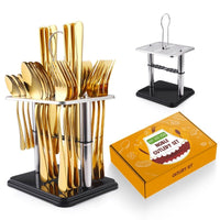 Thumbnail for 24 Pcs Stainless Steel Cutlery Set with Ceramic Handle - Casatrail.com