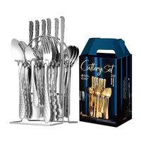 Thumbnail for 24 Pcs Stainless Steel Cutlery Set with Ceramic Handle - Casatrail.com