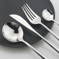 Thumbnail for 24Pcs Black Handle Cutlery Set - Casatrail.com